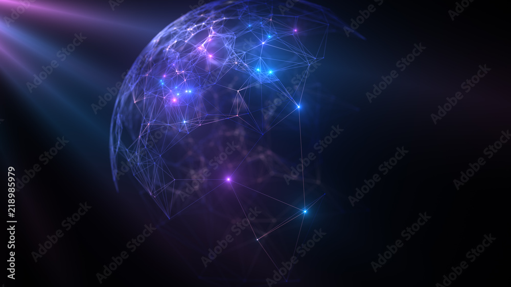 Abstract spherical network background. Geometric abstract background with connected line and dots. Structure molecule and communication. Abstract spherical network background. Geometric abstract background with connected line and dots. Structure molecule and communication.
