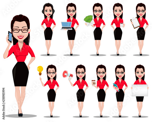 Sexy secretary. Beautiful office assistant