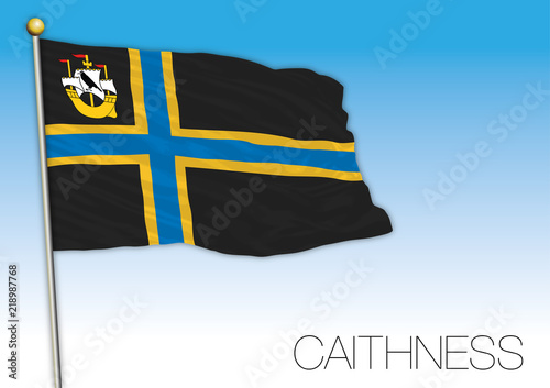 Caithness flag, United Kingdom, vector illustration
