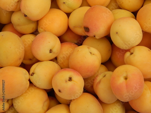 Fresh apricots close-up