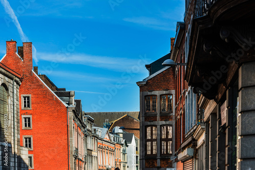 LIEGE, BELGIUM - February 24, 2018: Stairs of Mount Bueren in Liege city, Belgium