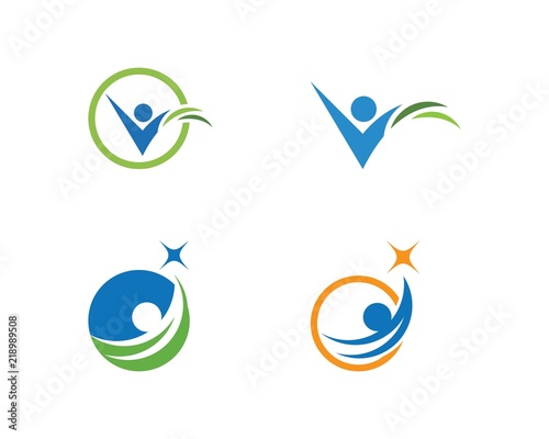 Healthy Life people Logo template