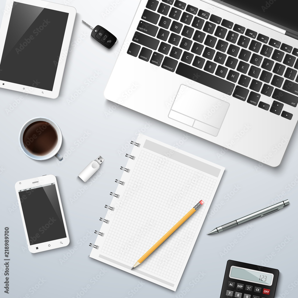 Creative business design workspace mock up Creative business design workspace mock up