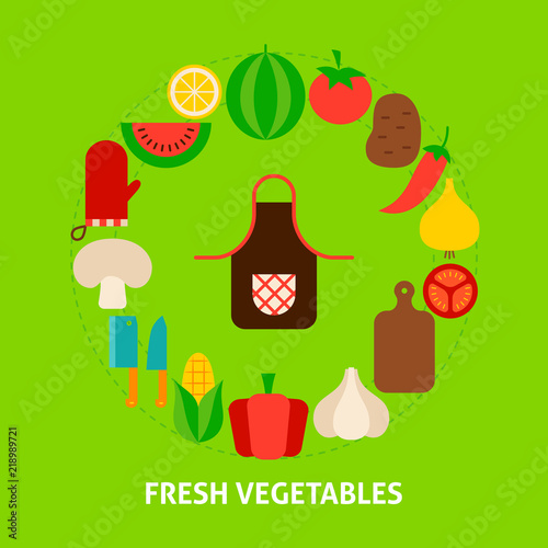 Fresh Vegetables Postcard