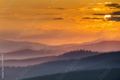 Summer sunrise in Bucovina, Romania © alexionutcoman
