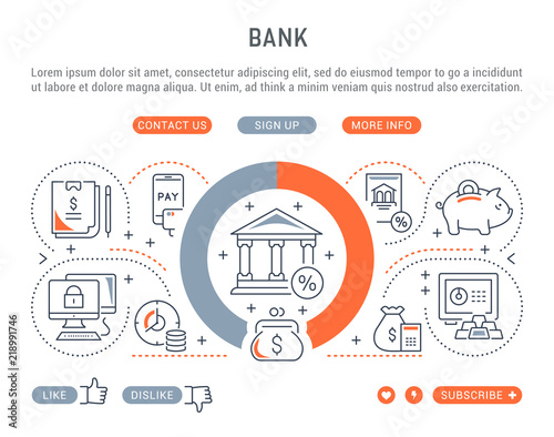 Linear Banner of Bank.