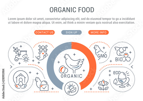 Linear Banner of Food Labels