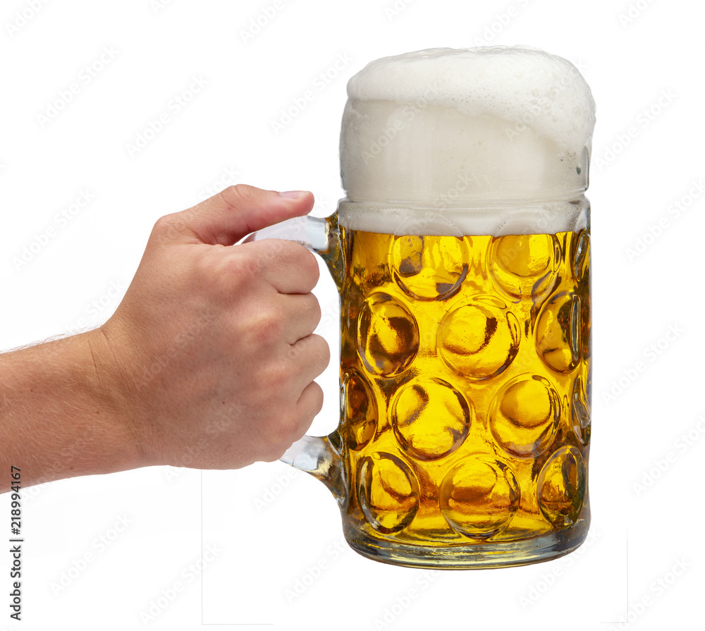 Wunschmotiv: Maßkrug mit Bier auf dem Oktoberfest in München #218994167