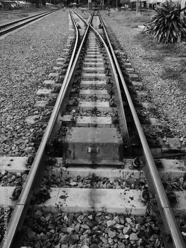 Black and White Railroad Background.
