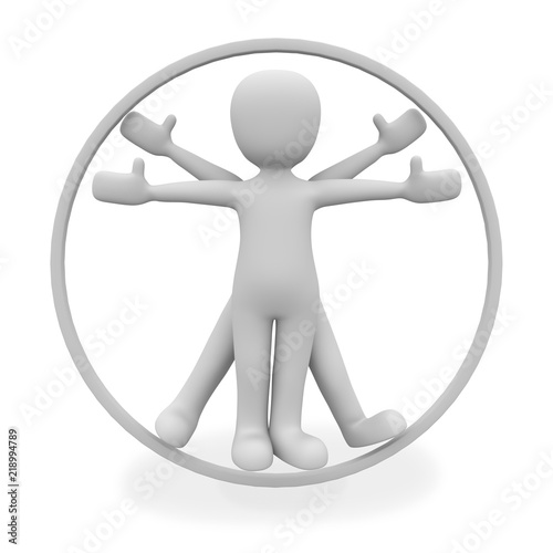 the vitruvian man of da vinci