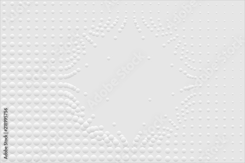 Abstract bumpy surface texture of gradient white and gray round dots. Vector illustration, EPS10. Can be used as background, backdrop, image montage, etc.