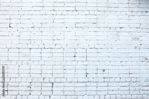 White bricks wall background vintage and modern texture