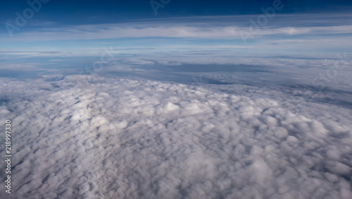 Sea of clouds,airplane view