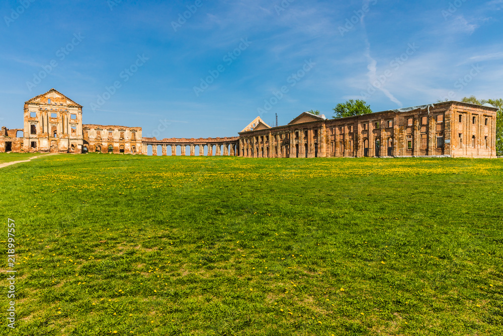 Ruins of the Ruzhany Palace Complex, the largest monument of the palace architecture of Belarus with elements of late Baroque and Classicism Ruins of the Ruzhany Palace Complex, the largest monument of the palace architecture of Belarus with elements of late Baroque and Classicism