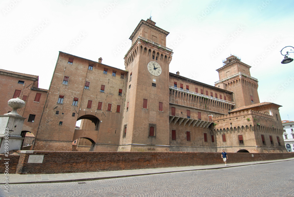 View of the Castle of  Ferrara - Italy