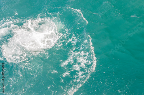 Fototapeta Naklejka Na Ścianę i Meble -  sea turquoise water surface, top view.