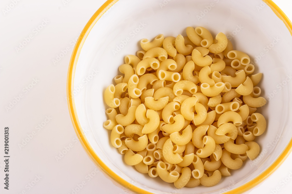 Italian Pipe Rigate Macaroni Pasta raw Italian Pipe Rigate Macaroni Pasta raw