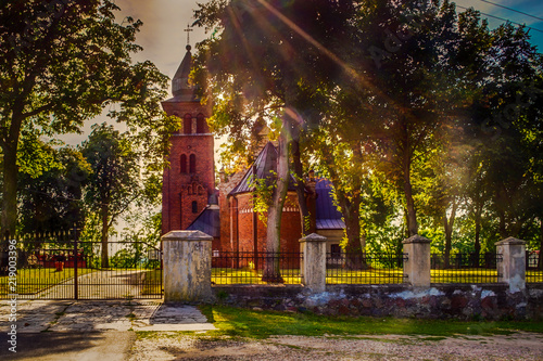 Kościół we wsi Strońsko, centralna Polska photo