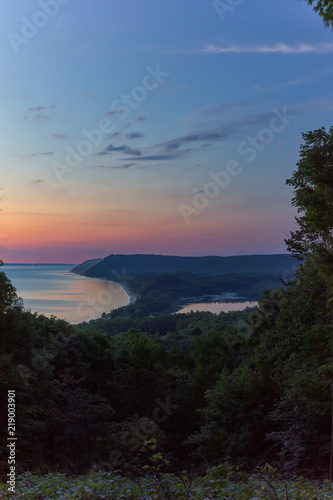 Blue Hour Sunset at Sleeping Bear Dunes in Northern Michigan, USA
