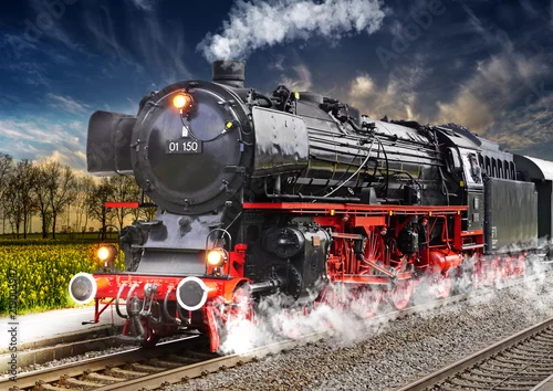 Naklejka na ścianę parowóz