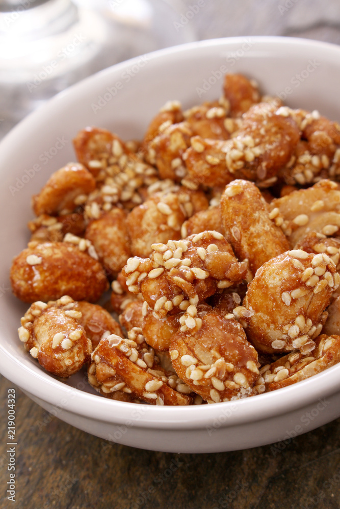 flavoured caramelised sesame mixed nut snacks flavoured caramelised sesame mixed nut snacks