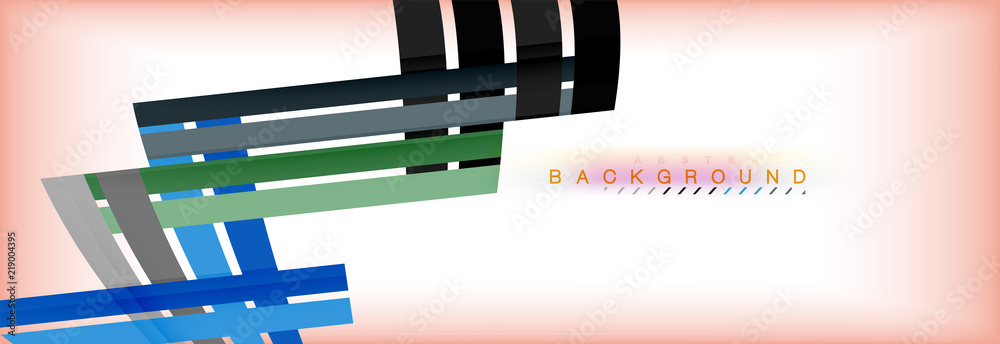 Color stripes and lines, geometric abstract background