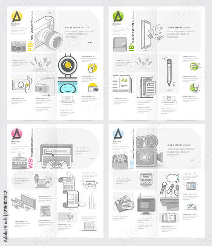Bifold brochure and cover design collection