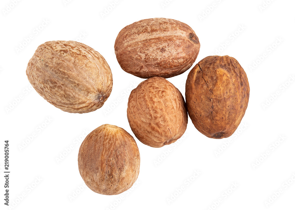 nutmeg isolated in white nutmeg isolated in white