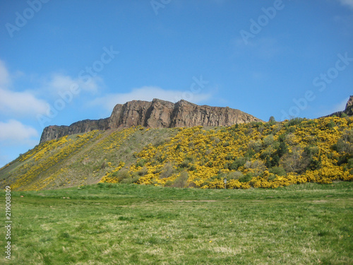 View of Salisbury crags on Holyrood Park