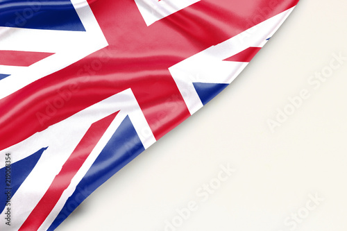 Canvas-taulu Flag of Great Britain with place for text