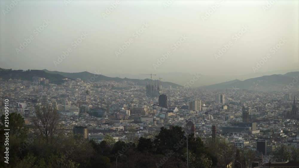 Barcelona Foggy Landscape Barcelona Foggy Landscape