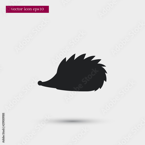 Hedgehog icon. Simple gardening element illustration. Vector symbol design from agriculture collection. Can be used in web and mobile.