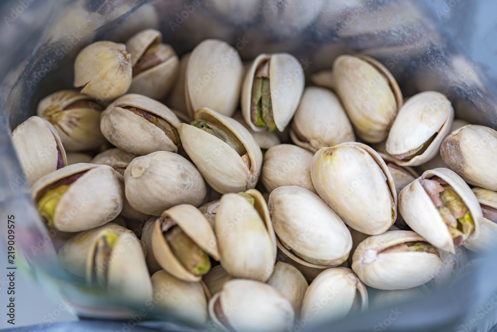 Pistachios in open package Pistachios in open package