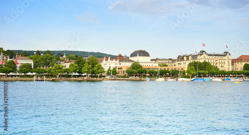 Boating on the Lake of Zurich in Switzerland