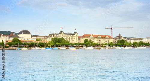 Boating on the Lake of Zurich in Switzerland