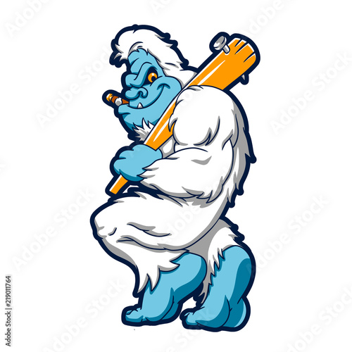 Wallpaper Mural Baseball sasquatch cartoon illustration Torontodigital.ca