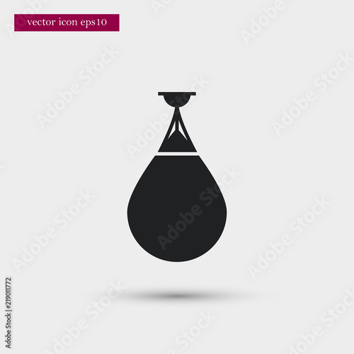 Punching bag icon. Simple game element illustration. Boxing symbol design from sport collection. Can be used in web and mobile.