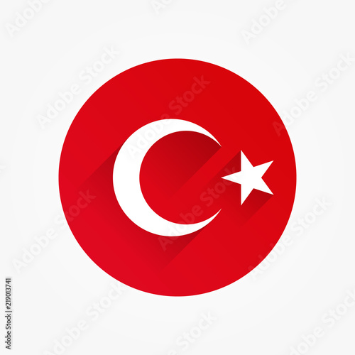 vector set Turkish flag on a white background
