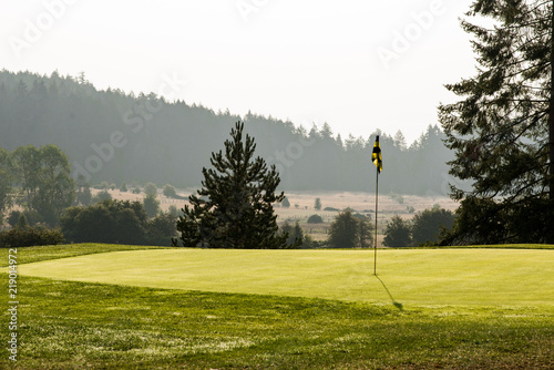 Golf Green in Rural Setting