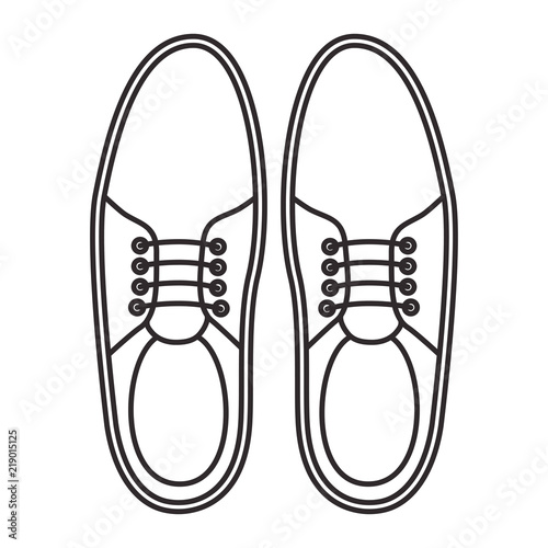 elegant masculine pair shoes vector illustration design