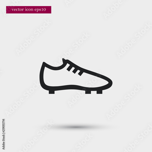 Soccer shoe icon. Simple football element illustration. Boot symbol design from sport collection. Can be used in web and mobile.