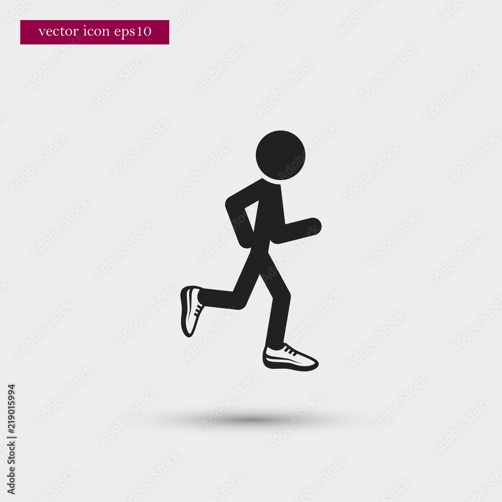 Jogging icon. Simple running element illustration. Athletics design from sport collection. be used in web and mobile. Stock Vector | Adobe