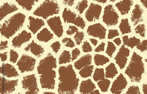 Canvas Print giraffe texture pattern brown white