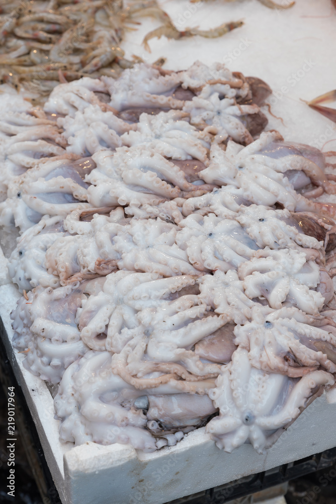 Fresh fish at the Naples market Fresh fish at the Naples market
