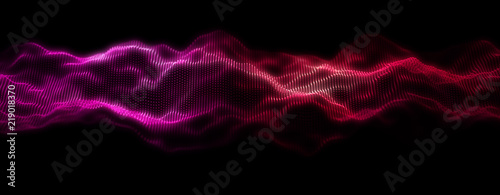 Music abstract background. Equalizer for music, showing sound waves with musical waves, background equalizer. 3d rendering. photo
