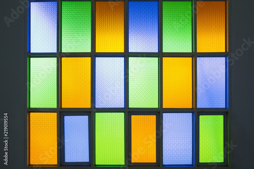 Colorful stain glass windows.