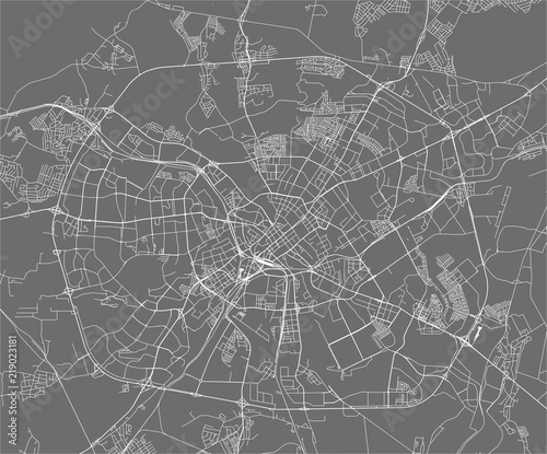map of the city of Minsk, Belarus