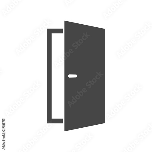 Open door simple vector icon