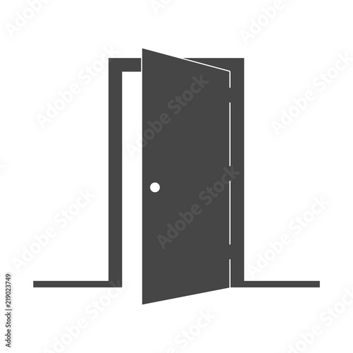 Open door simple vector icon