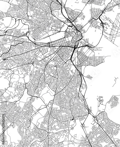 map of the city of Boston, USA photo